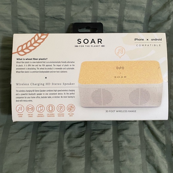 NWT Wireless Charging HD Stereo Speaker - Picture 2 of 7